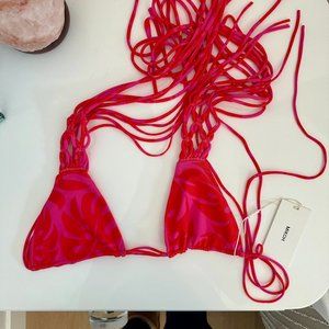 Mikoh Pink/Orange Bikini Top